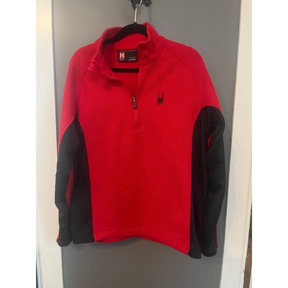 Spyder men’s size large red and black core sweater jacket coat